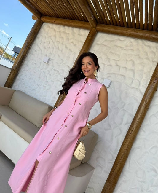 Vestido camisero colores solidos