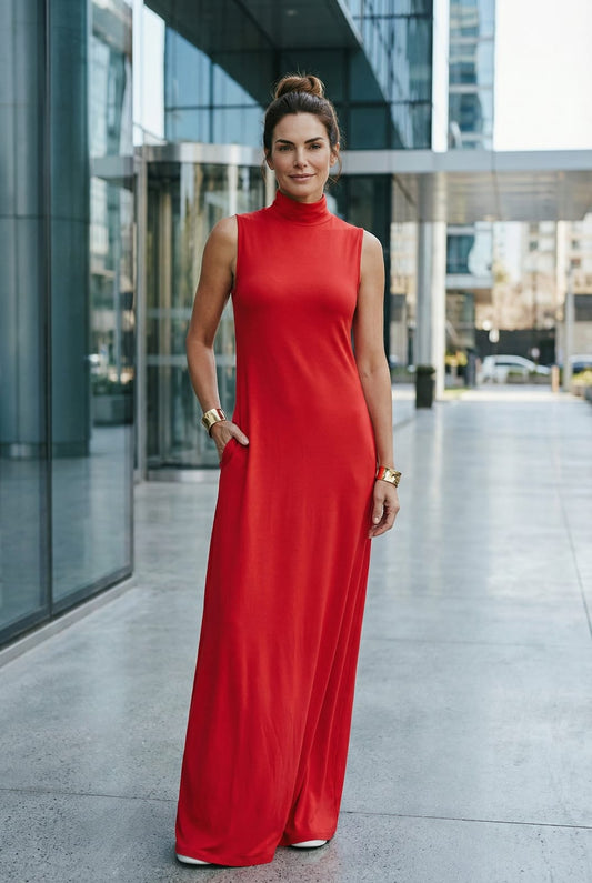 VESTIDO  ANALÚ ROJO