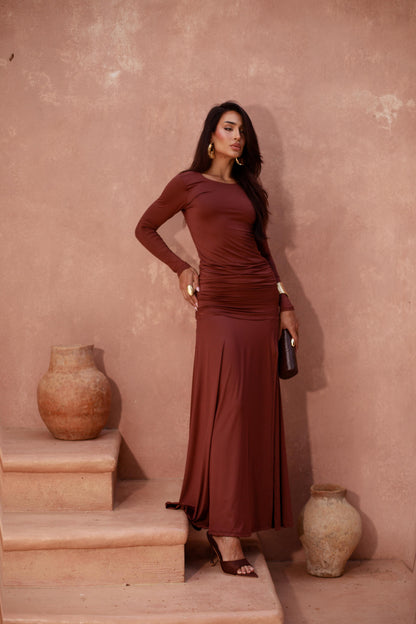 Vestido Samanta Negro/Azul/Burdeo