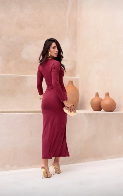 Vestido Maxi Drapeado "Gala Sultry"